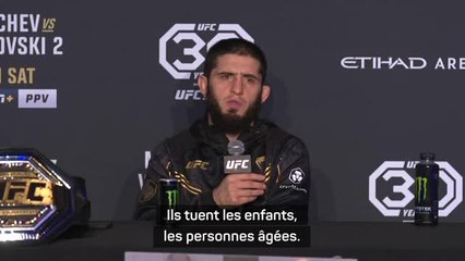 UFC 294 - Makhachev envoie un message de soutien à la Palestine