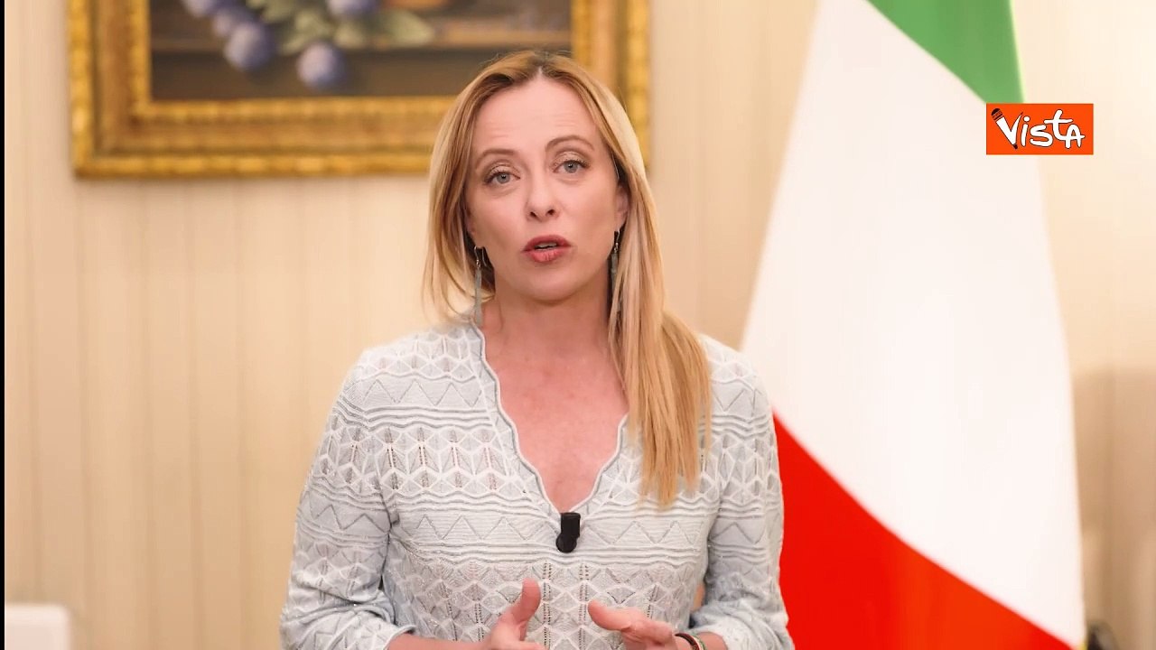 Meloni nel videomessaggio a evento FdI: Anche io sono un essere umano