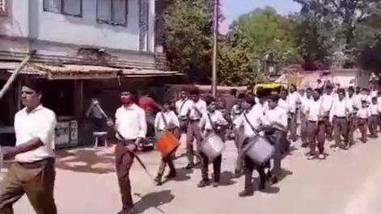 अशोकनगर: आरएसएस ने शास्त्र व शस्त्र पूजन कर निकाला पथ संचालन