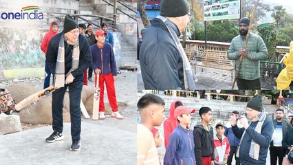 मॉर्निंग वॉक के दौरान सीएम धामी ने बच्चों के साथ खेला क्रिकेट, पर्यटकों को खुद पिलाई चाय