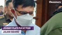 Johnny Plate Pucat Pasi Jalani Sidang Tuntutan Kasus Korupsi BTS 4G di PN Jakpus