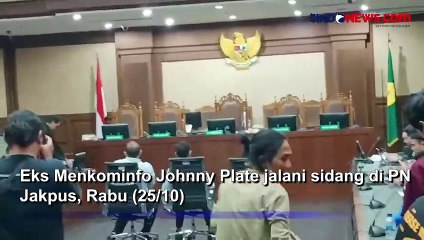 Ikuti Sidang Tuntutan Kasus Korupsi BTS 4G  di PN Jakpus, Johnny Plate Pucat