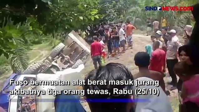 Truk Muatan Alat Berat Terjun ke Jurang di Aceh Singkil, 3 Orang Tewas, 1 Luka
