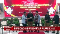 Daftar Pilpres 2024, Prabowo-Gibran Terima Plakat dari KPU