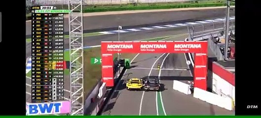 DTM 2023 Hockenheim Race 2 Stolz Van Der Linde Fight Pit Hit Cone