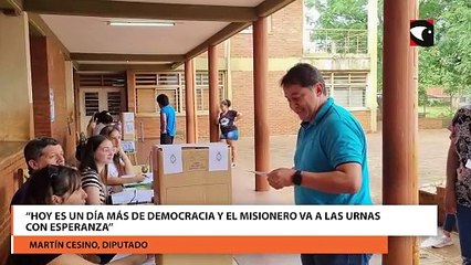 Votó Martín Cesino: “Hoy es un día más de democracia y el misionero va a las urnas con esperanza”