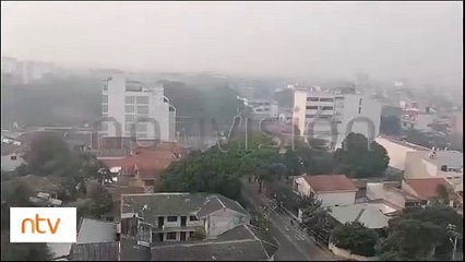 Santa Cruz cubierta de humareda y con pronóstico.de altas temperaturas