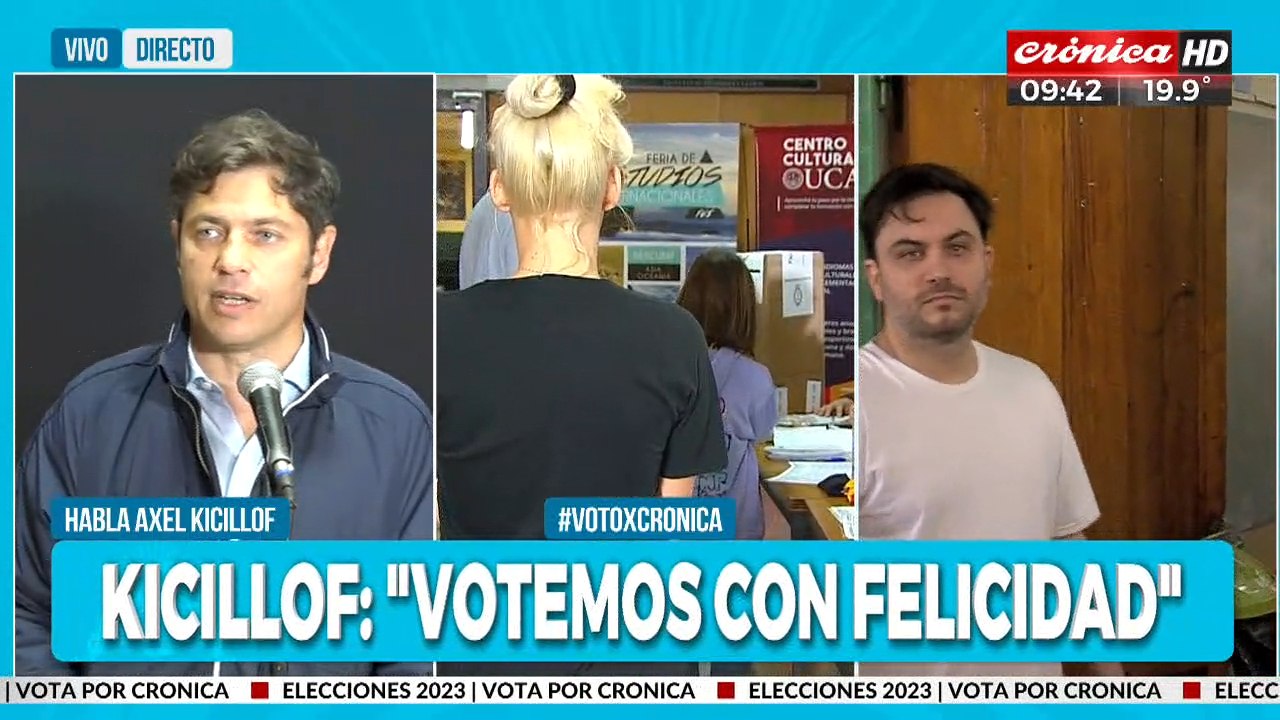 Axel Kicillof: "Votemos con felicidad y pensando en los demás"