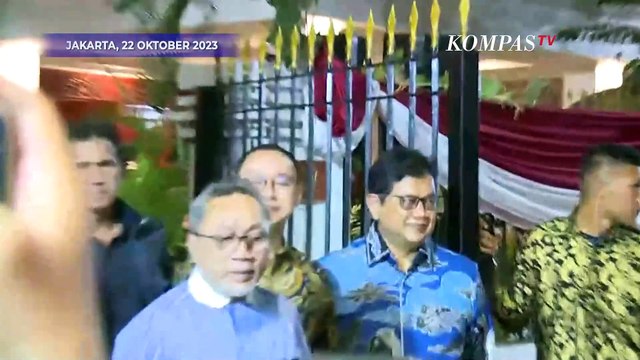 Momen Para Ketum Parpol KIM Tiba di Rumah Prabowo Umumkan Gibran Cawapres