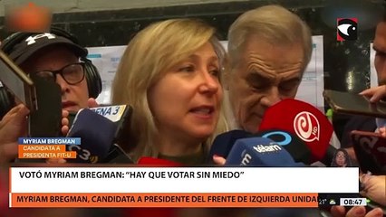 Votó Myriam Bregman “hay que votar sin miedo”