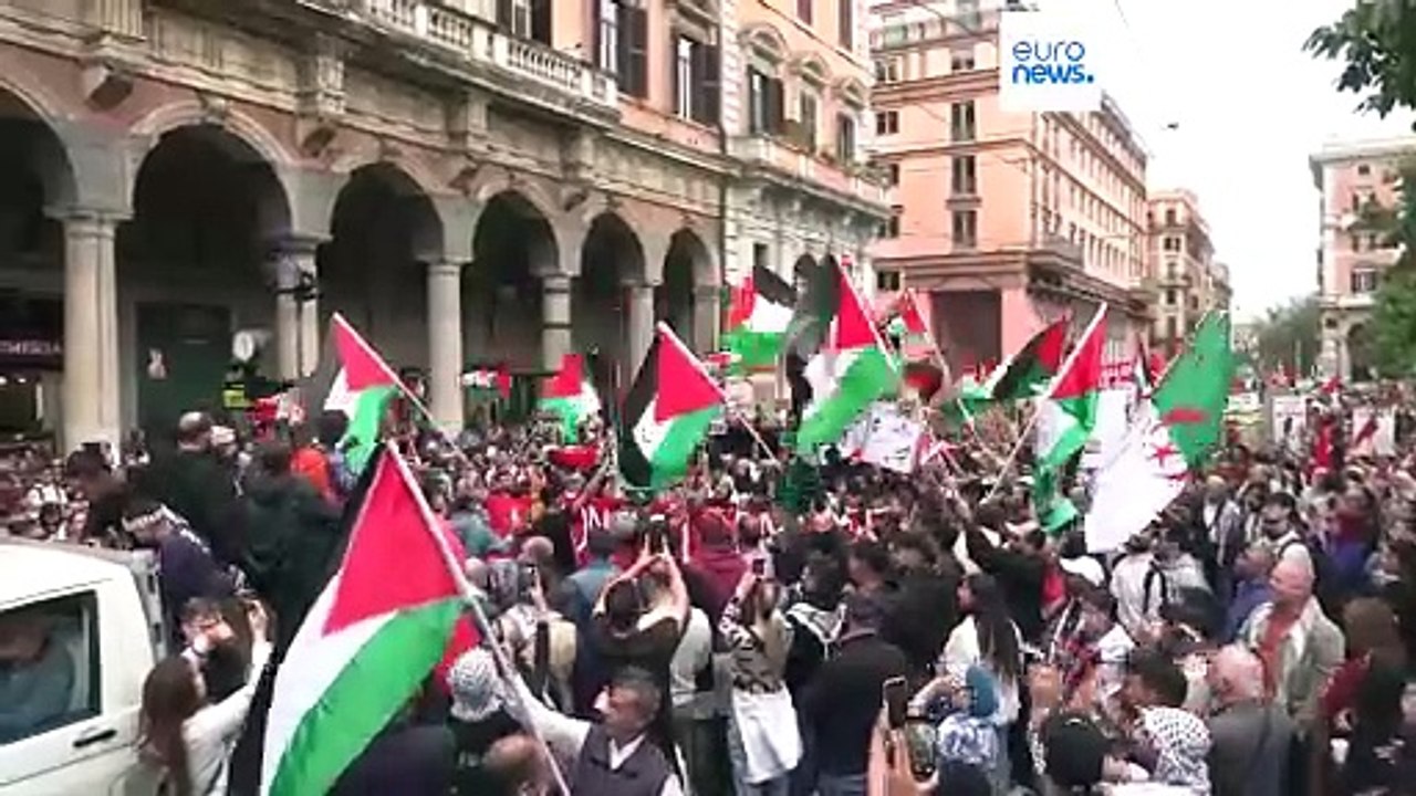 Pro-Palestinian demonstrators across Europe step out in support of ceasefire