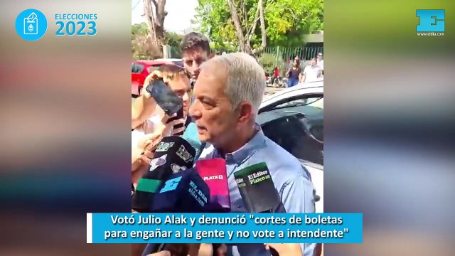 Votó Julio Alak y denunció cortes de boletas para engañar a la gente y no vote a intendente