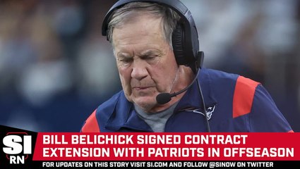 Скачать видео: Bill Belichick Signed Lucrative Extension With Patriots During Offseason