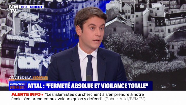 Gabriel Attal: Dans certains cas, quand on a des signes qui attestent d'une potentielle dangerosité, je souhaite que ces élèves puissent être sortis de nos établissements scolaires