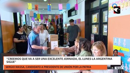 “Creemos que va a ser una excelente jornada, el lunes la Argentina sigue”