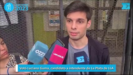Votó Luciano Guma, candidato a intendente de La Plata de LLA