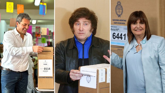 Candidatos presidenciales votan en Argentina