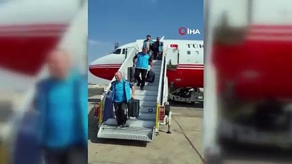 Cumhurbaşkanlığı uçağı Gazze için Mısır'da