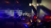 Ankara'da 10 katlı binada yangın: Ekipler mahsur kalanları itfaiye merdiveniyle kurtardı