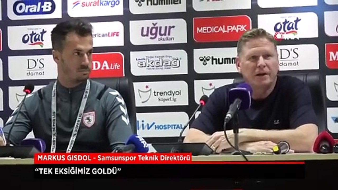 Samsunspor Teknik Direktörü Markus Gisdol: Tek eksiğimiz goldü
