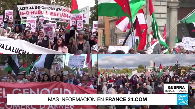 Occidente y países árabes marcharon para pedir el cese el fuego contra la Franja de Gaza