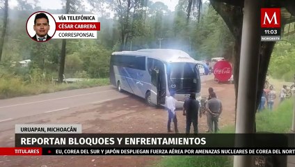 Download Video: Bloqueos y enfrentamientos armados son reportados en Uruapan, Michoacán