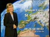 France 3 - 2 Mars 2000 - Teasers, pubs, météo (Florence Klein), début 