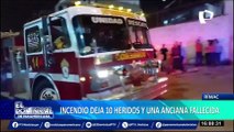 Al menos 10 heridos y dos viviendas afectadas deja voraz incendio en el Rímac