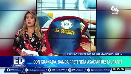 Cae banda con granada que intentó asaltar un restaurante en Lurín