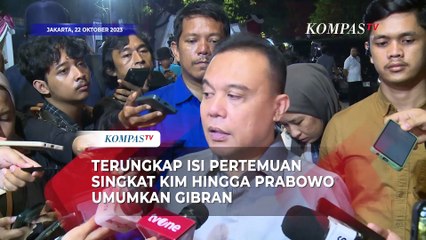 Terungkap Isi Pertemuan 10 Menit Sebelum Deklarasi Dadakan Prabowo-Gibran