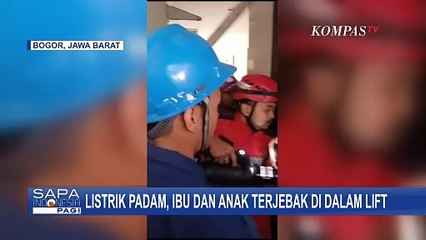 Usaha Evakuasi ibu dan Anak Terjebak di Lift Akibat Listrik Padam