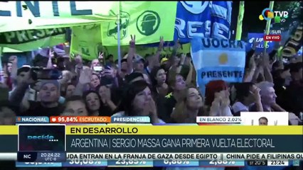 Argentina: Sergio Massa se dirige al electorado tras encabezar la votación presidencial