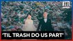 Taiwan couple embraces garbage wedding shoot