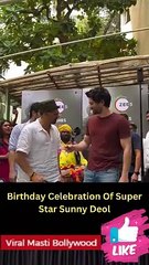 Birthday Celebration Of Super Star Sunny Deol With Sons Viral Masti Bollywood