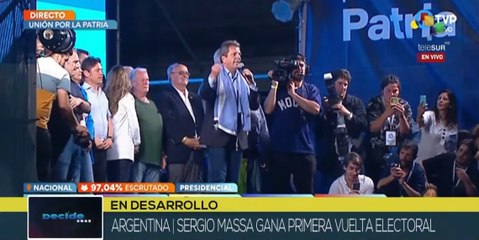 Sergio Massa a su militancia: “Frente al odio, amor por Argentina”