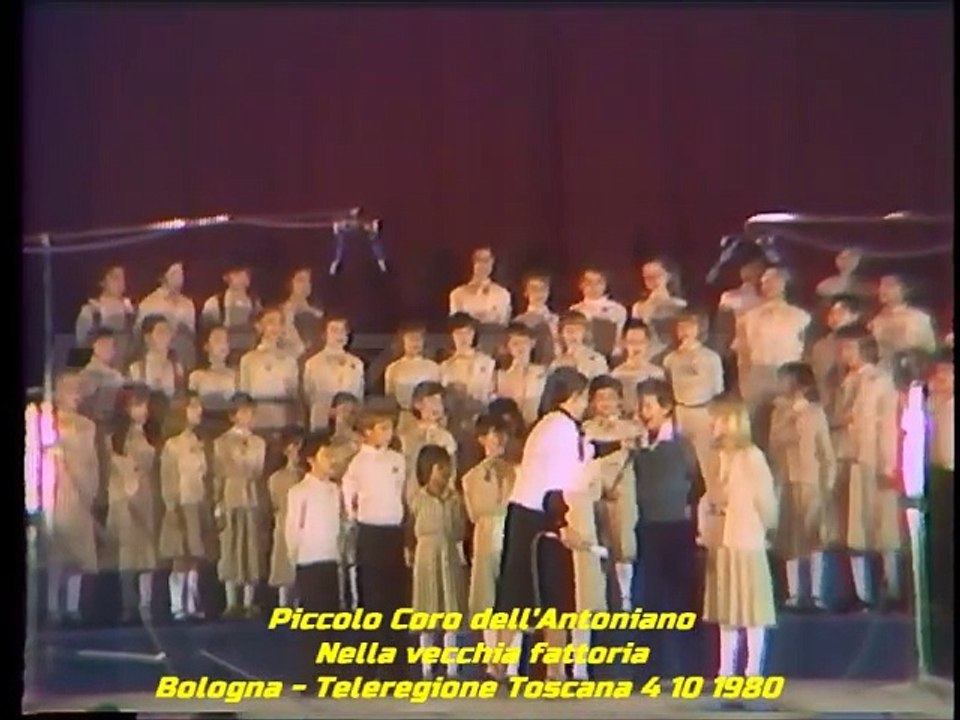 Nella vecchia fattoria. Live - Piccolo Coro dell'Antoniano Mariele Ventre. Teleregione 4 10 1980