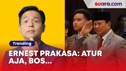 Gibran Resmi jadi Cawapres Prabowo Subianto, Ernest Prakasa: Atur Aja, Bos