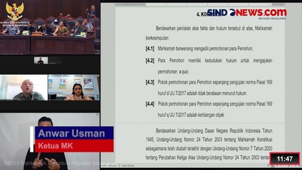 Download Video: Breaking News: Mahkamah Konstitusi Tolak Gugatan Batas Usia Capres-Cawapres 70 Tahun