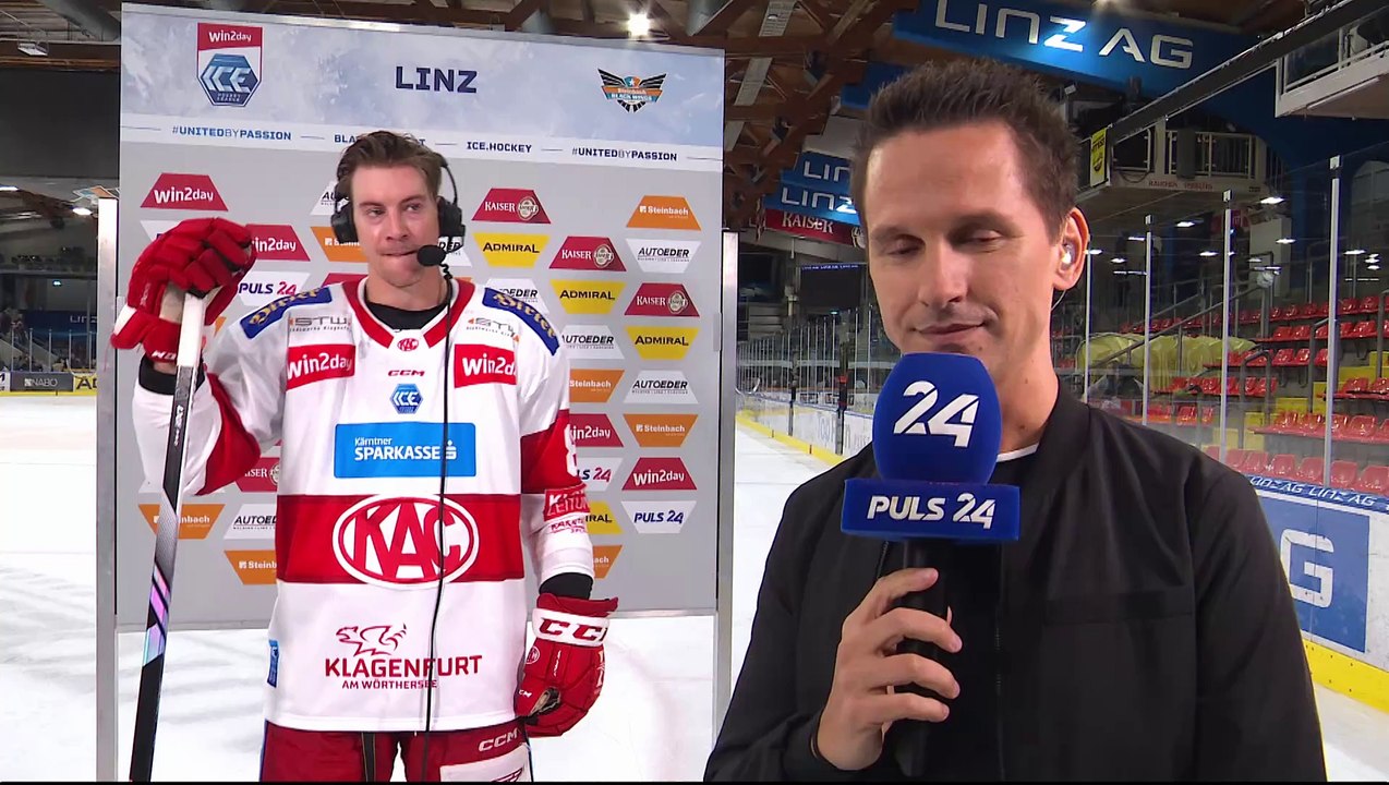 Nick Petersen (KAC) nach dem Sieg in Linz