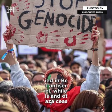 European cities hold antisemitism vigils and Gaza relief rallies