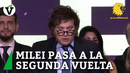 Milei habla de "elección histórica" y apela a votantes de Bullrich de cara al balotaje