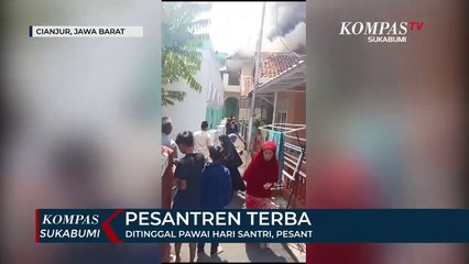 Ditinggal Pawai Hari Santri, Pesantren Al Barkah Cianjur Terbakar