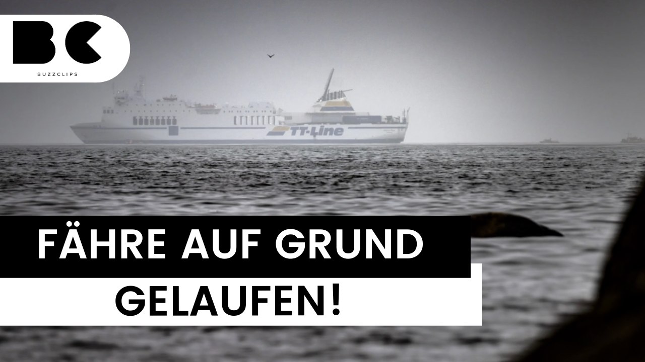 Ostsee: Fähre auf Grund gelaufen!