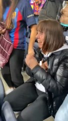 La reacción de la familia de Marc Guiu tras su debut y gol para dar la victoria al Barça