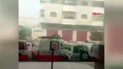 İsrail yine bir hastane yakınını vurdu