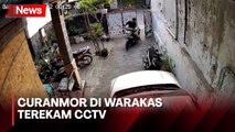 Terekam CCTV, Aksi Spesialis Curanmor Gasak Motor Warga di Warakas