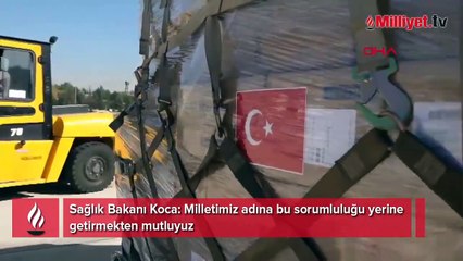 Gazze'ye gönderilen yardımlar! Bakan Koca: İnsani sorumluluğumuz burada bitmiyor