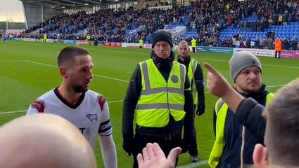 Derby County player confronts angry fans after club’s loss: ‘I’m doing my best’