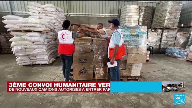 Troisième convoi humanitaire vers Gaza : de nouveaux camions autorisés à entrer par l'Égypte