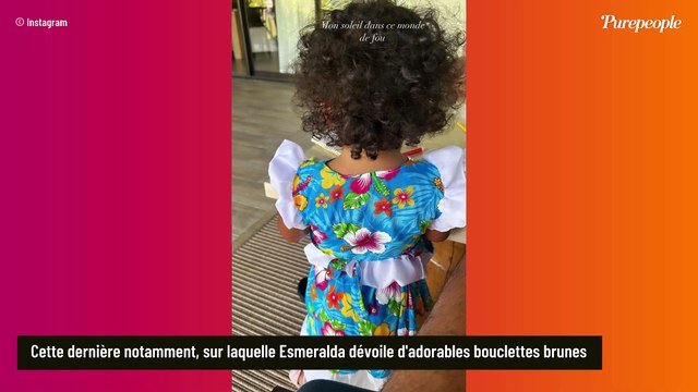 PHOTO Slimane papa : sa fille Esmeralda, 1 an et demi, petit soleil adorable aux bouclettes brunes
